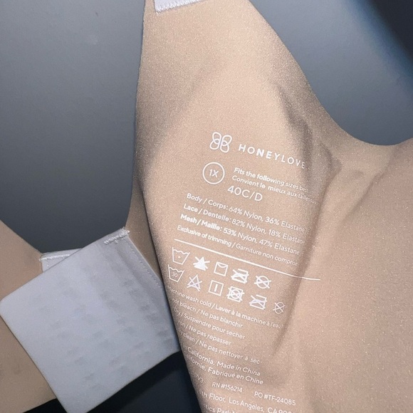 HoneyLove 1X White Wireless Bra - Picture 6 of 10